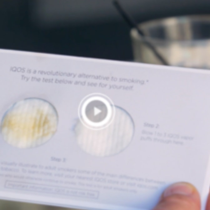 Close up of a residue sample card.