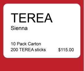 TEREA Sienna 10 Pack Carton